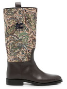 Stivali per bambina Etro Kids marroni con stampa paisley e motivo Pegaso GZ0A26 U0284 107MC ETRO KIDS 