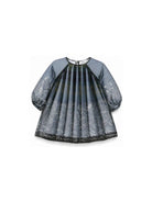 Abito per neonata Etro Kids blu plissettato con stampa floreale GZ1021 K0307 719BL ETRO KIDS 