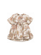 Abito per neonata Etro Kids beige con ruches e stampa paisley GZ1080 K0315 957MC ETRO KIDS 