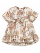 Abito per neonata Etro Kids beige con ruches e stampa paisley GZ1080 K0315 957MC ETRO KIDS 