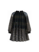 Abito per bambina Etro Kids blu plissettato in crepon leggero con stampa GZ1A31 K0307 719BL ETRO KIDS 