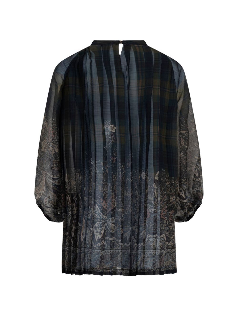 Abito per bambina Etro Kids blu plissettato in crepon leggero con stampa GZ1A31 K0307 719BL ETRO KIDS 