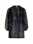 Abito per bambina Etro Kids blu plissettato in crepon leggero con stampa GZ1A31 K0307 719BL ETRO KIDS 