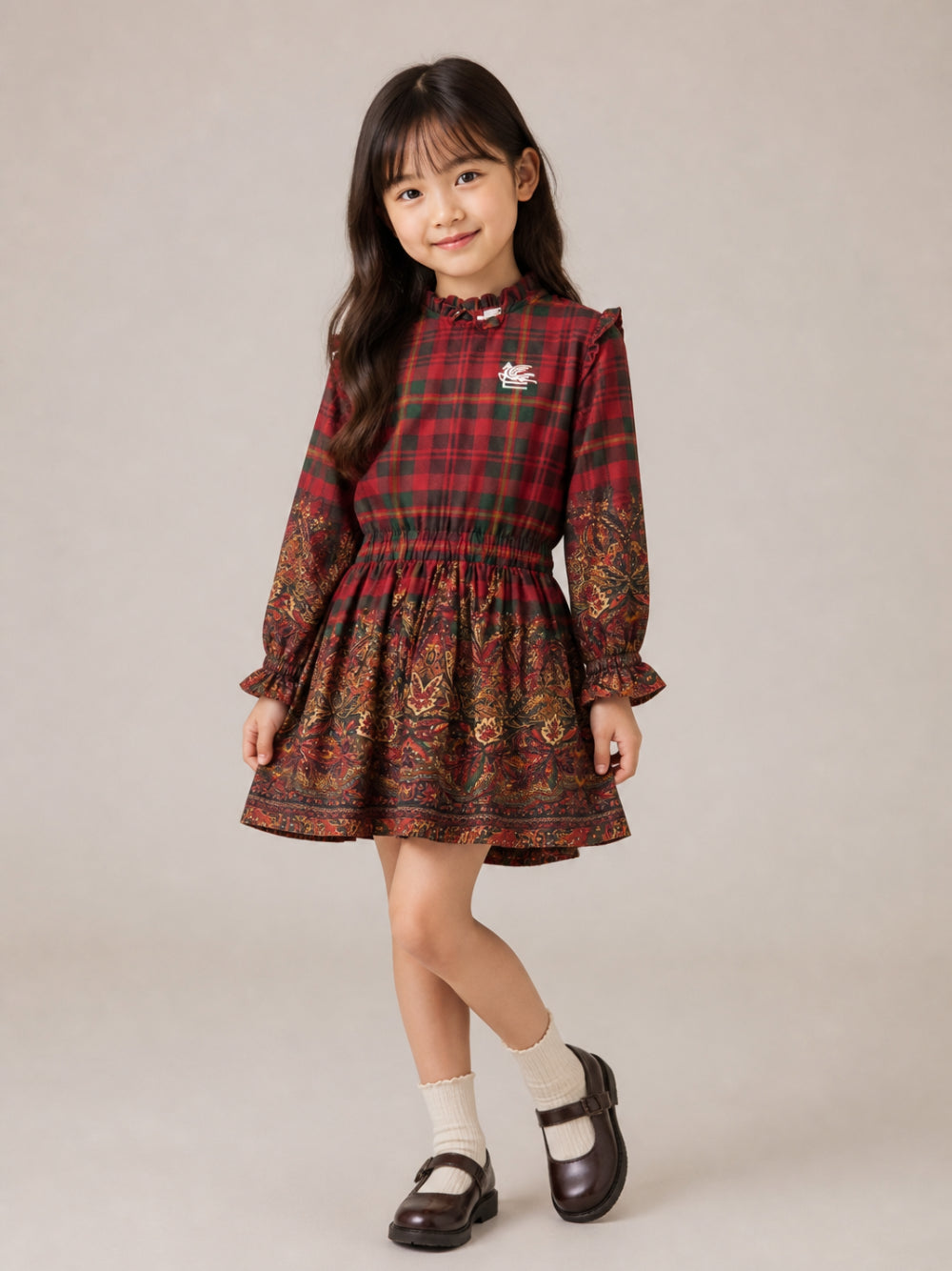 Abito per bambina Etro Kids rosso con stampa paisley GZ1A60 P0632 418MC ETRO KIDS 