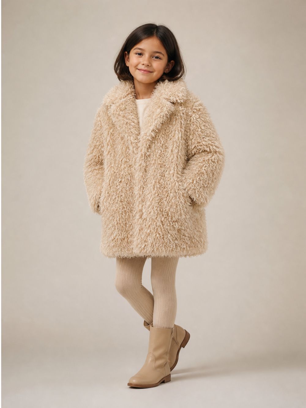 Cappotto per bambina Etro Kids beige con chiusua con gancio e occhiello GZ2A20 H0081 102 ETRO KIDS 
