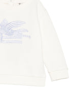 Felpa per neonato Etro Kids bianca con motivo Pegaso GZ4300 Z3183 102 ETRO KIDS 