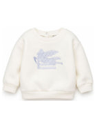 Felpa per neonato Etro Kids bianca con motivo Pegaso GZ4300 Z3183 102 ETRO KIDS 
