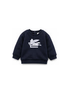 Felpa per neonato Etro Kids blu con motivo Pegaso GZ4300 Z3183 617 ETRO KIDS 