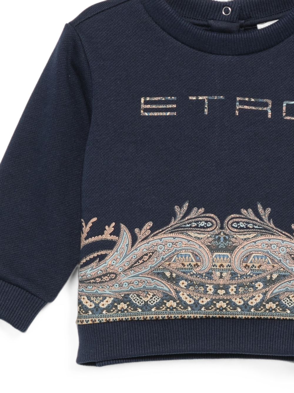 Felpa per neonato Etro Kids blu navy con stampa paisley GZ4330 Z3183 617 ETRO KIDS 