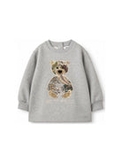 Felpa per neonato Etro Kids grigia con stampa orsetto sul davanti GZ4500 Z3188 806 ETRO KIDS 