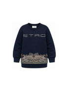 Felpa per bambino Etro Kids blu con stampa Paisley GZ4H30 Z3183 617 ETRO KIDS 