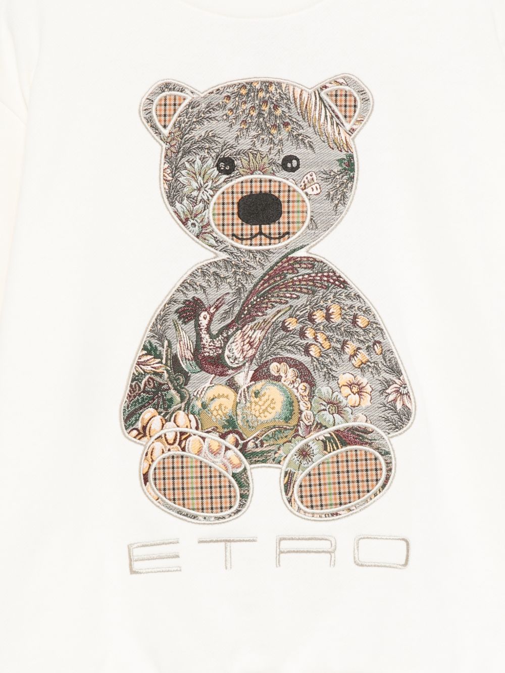 Felpa per bambino Etro Kids bianca con ricamo orsetto sul davanti GZ4P10 Z3183 102 ETRO KIDS 