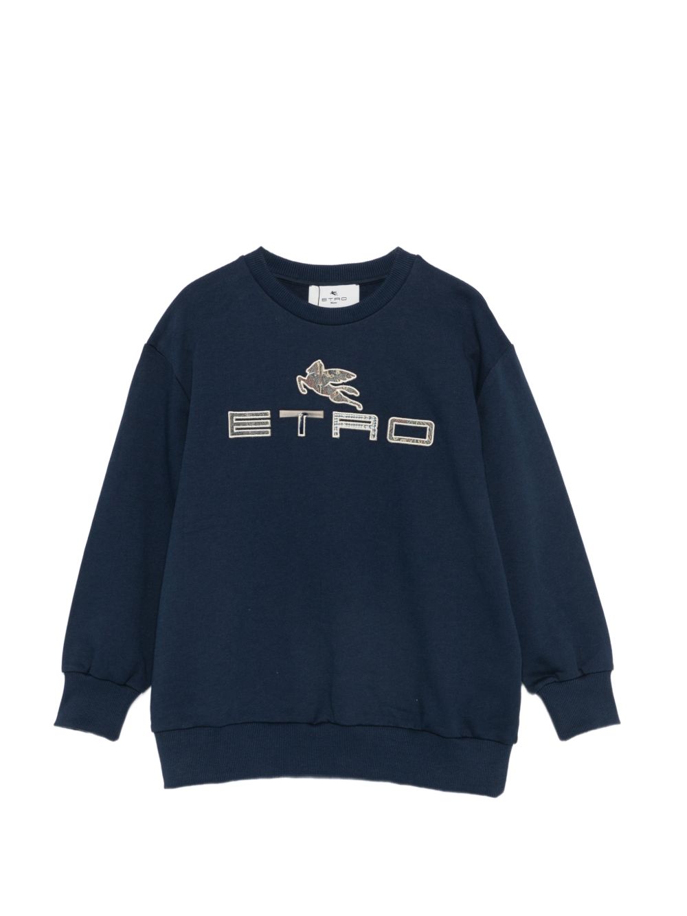 Felpa per bambino Etro Kids blu con motivo pegaso ricamato sul davanti GZ4P20 Z3183 617 ETRO KIDS 