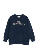 Felpa per bambino Etro Kids blu con motivo pegaso ricamato sul davanti GZ4P20 Z3183 617 ETRO KIDS 