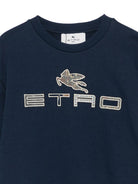 Felpa per bambino Etro Kids blu con motivo pegaso ricamato sul davanti GZ4P20 Z3183 617 ETRO KIDS 