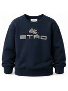 Felpa per bambino Etro Kids blu con motivo pegaso ricamato sul davanti GZ4P20 Z3183 617 ETRO KIDS 