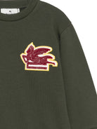 Felpa per bambino Etro Kids verde con motivo Pegaso GZ4P50 Z3183 70J ETRO KIDS 