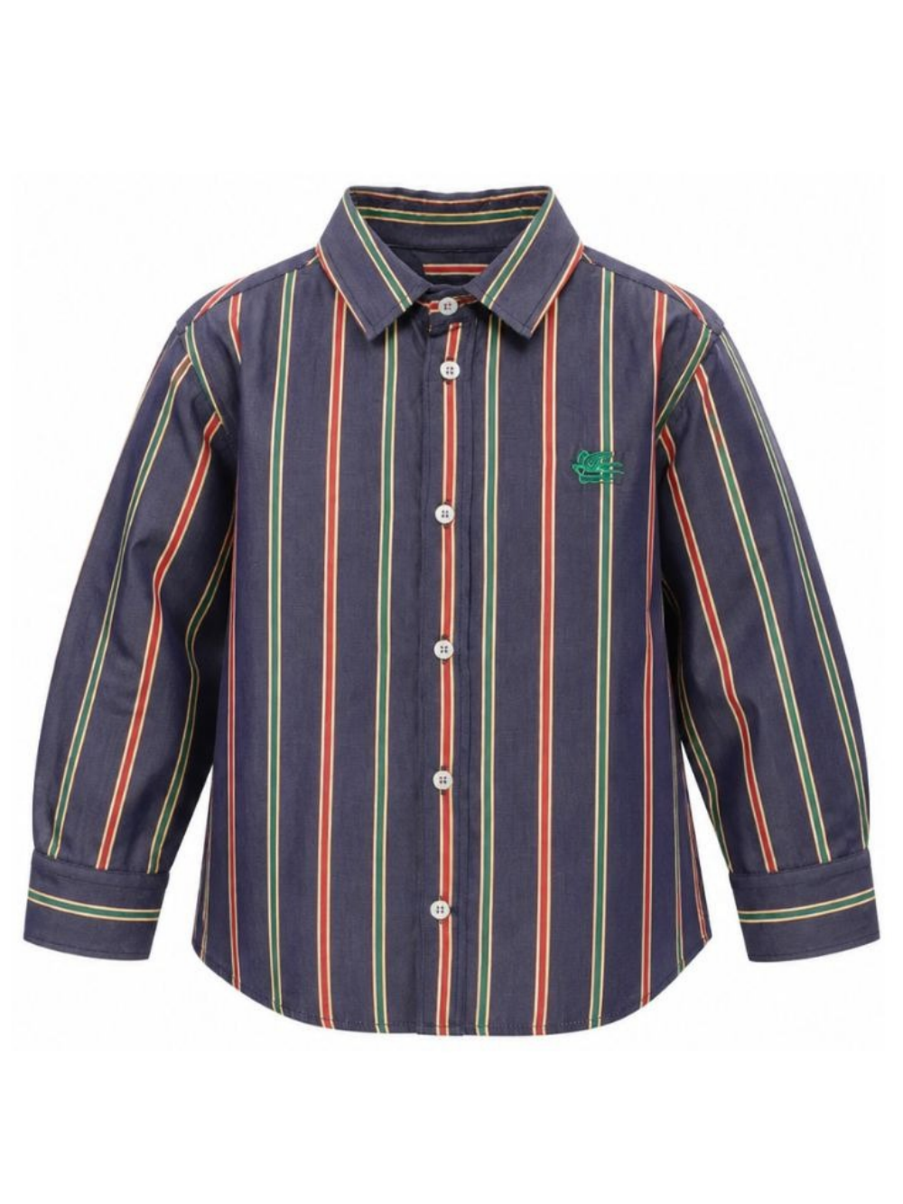 Camicia Pegaso per bambino Etro Kids blu con motivo a righe GZ5H10 P0622 617VE ETRO KIDS 