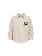 Camicia per bambino Etro Kids beige con ricamo Pegaso sul davanti GZ5H30 Z4073 108 ETRO KIDS 
