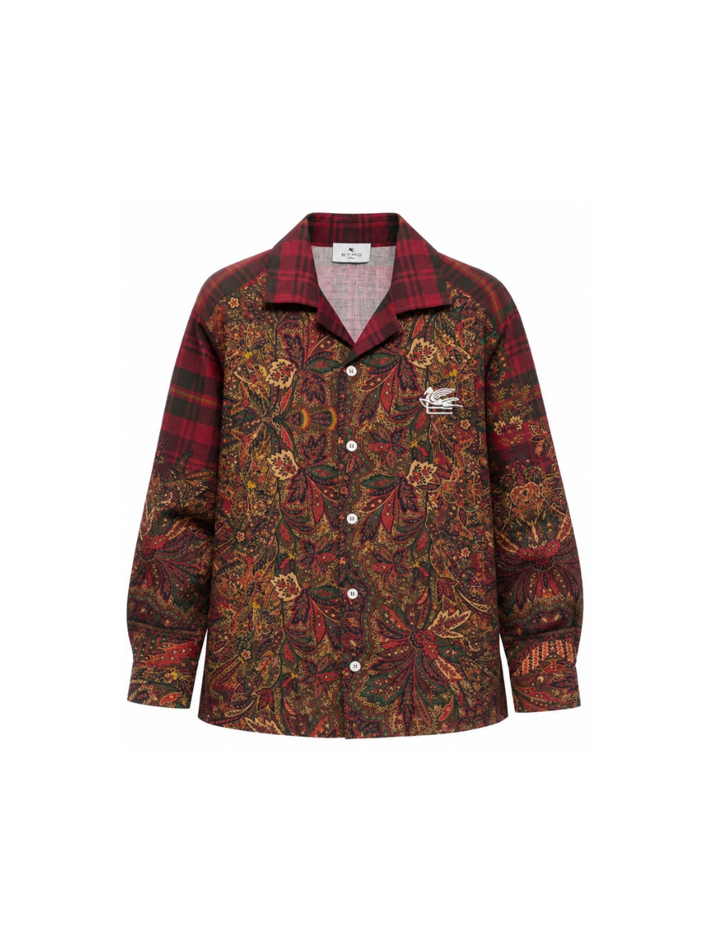 Camicia per bambino Etro Kids rossa con stampa Paisley all-over GZ5H40 P0632 418MC ETRO KIDS 