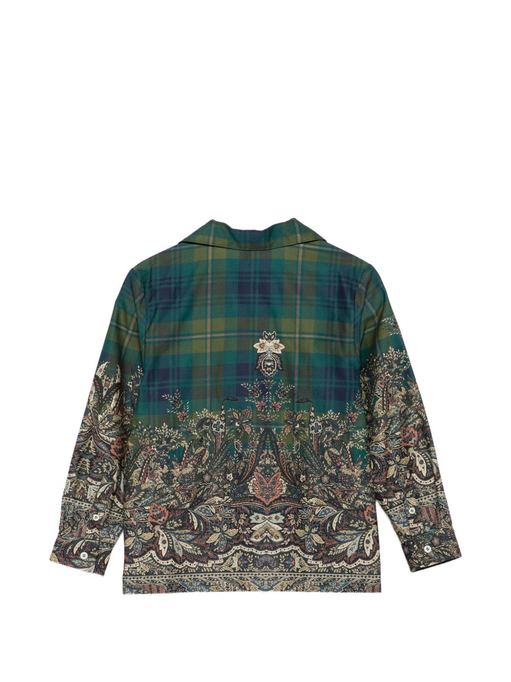 Camicia per bambino Etro Kids verde con stampa Paisley all-over GZ5H40 P0632 719BL ETRO KIDS 