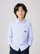 Camicia per bambino Etro Kids azzurra con design a righe GZ5H50 P0639 100BL ETRO KIDS 