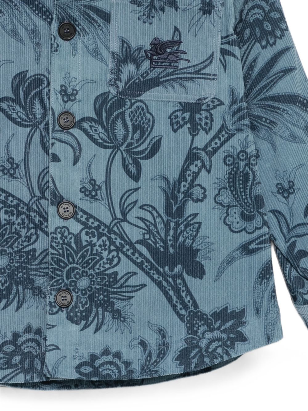 Camicia per bambino Etro Kids blu con stampa Paisley all-over GZ5H60 V0197 623BL ETRO KIDS 