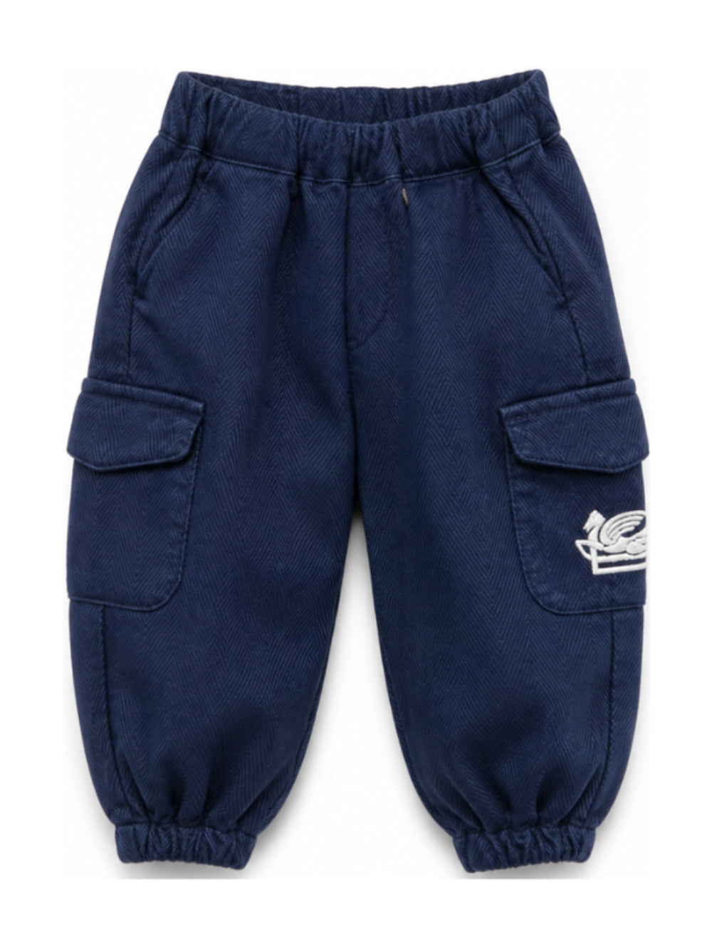 Pantaloni per neonato Etro Kids blu con ricamo Pegaso sul davanti GZ6300 G0219 617 ETRO KIDS 