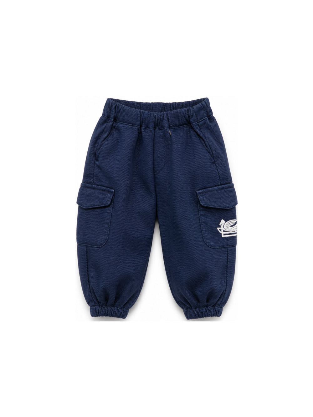 Pantaloni per neonato Etro Kids blu con ricamo Pegaso sul davanti GZ6300 G0219 617 ETRO KIDS 