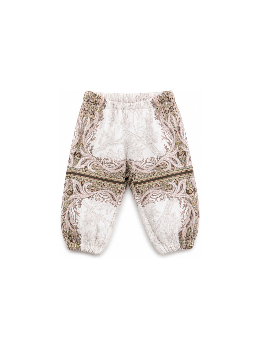 Pantaloni per neonato Etro Kids beige con stampa Paisley all-over GZ6320 Z3694 115MC ETRO KIDS 