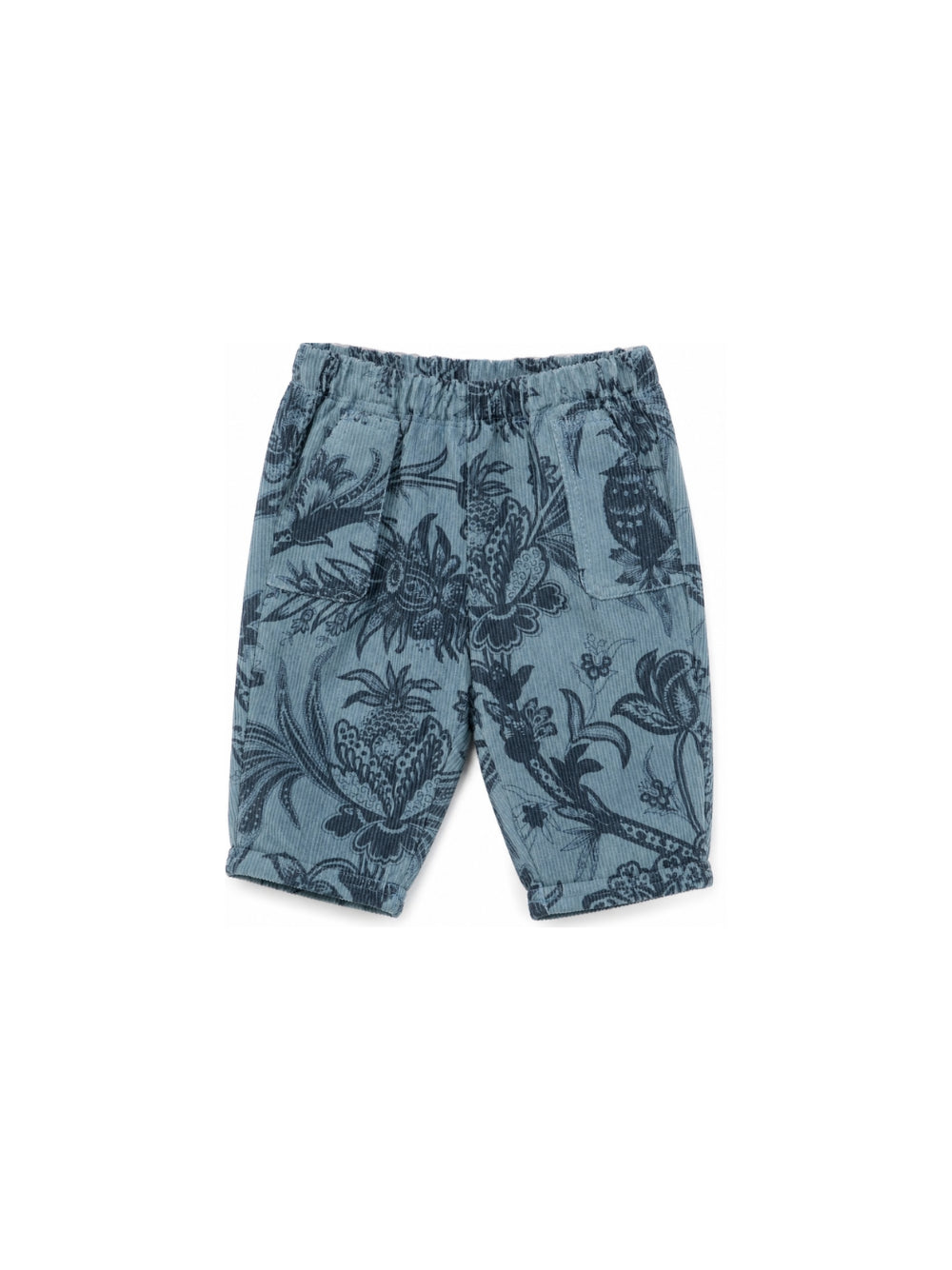 Pantaloni per neonato Etro Kids azzurro a coste con stampa paisley GZ6330 V0197 623BL ETRO KIDS 
