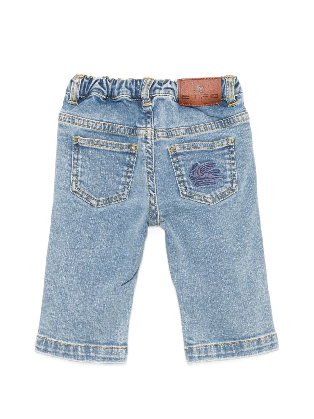 Pantaloni per neonato Etro Kids azzurri in tessuto denim GZ6500 Z3664 626 ETRO KIDS 