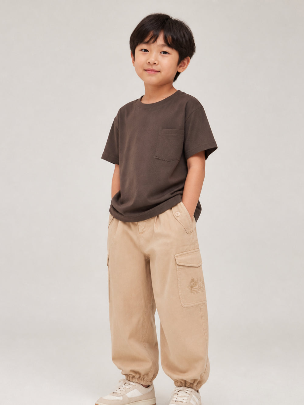 Pantaloni per bambino Etro Kids beige con due tasche cargo laterali GZ6H20 G0219 119 ETRO KIDS 