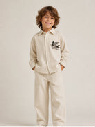Pantaloni per bambino Etro Kids beige con trama a coste GZ6H40 Z4073 108 ETRO KIDS 