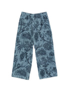 Pantaloni per bambino Etro Kids azzurri a coste con stampa a fiori GZ6H70 V0197 623BL ETRO KIDS 