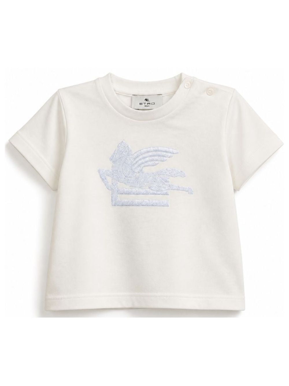 T-shirt per neonato Etro Kids bianca con motivo Equestrian Knight GZ8301 Z3672 102 ETRO KIDS 
