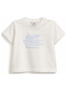 T-shirt per neonato Etro Kids bianca con motivo Equestrian Knight GZ8301 Z3672 102 ETRO KIDS 