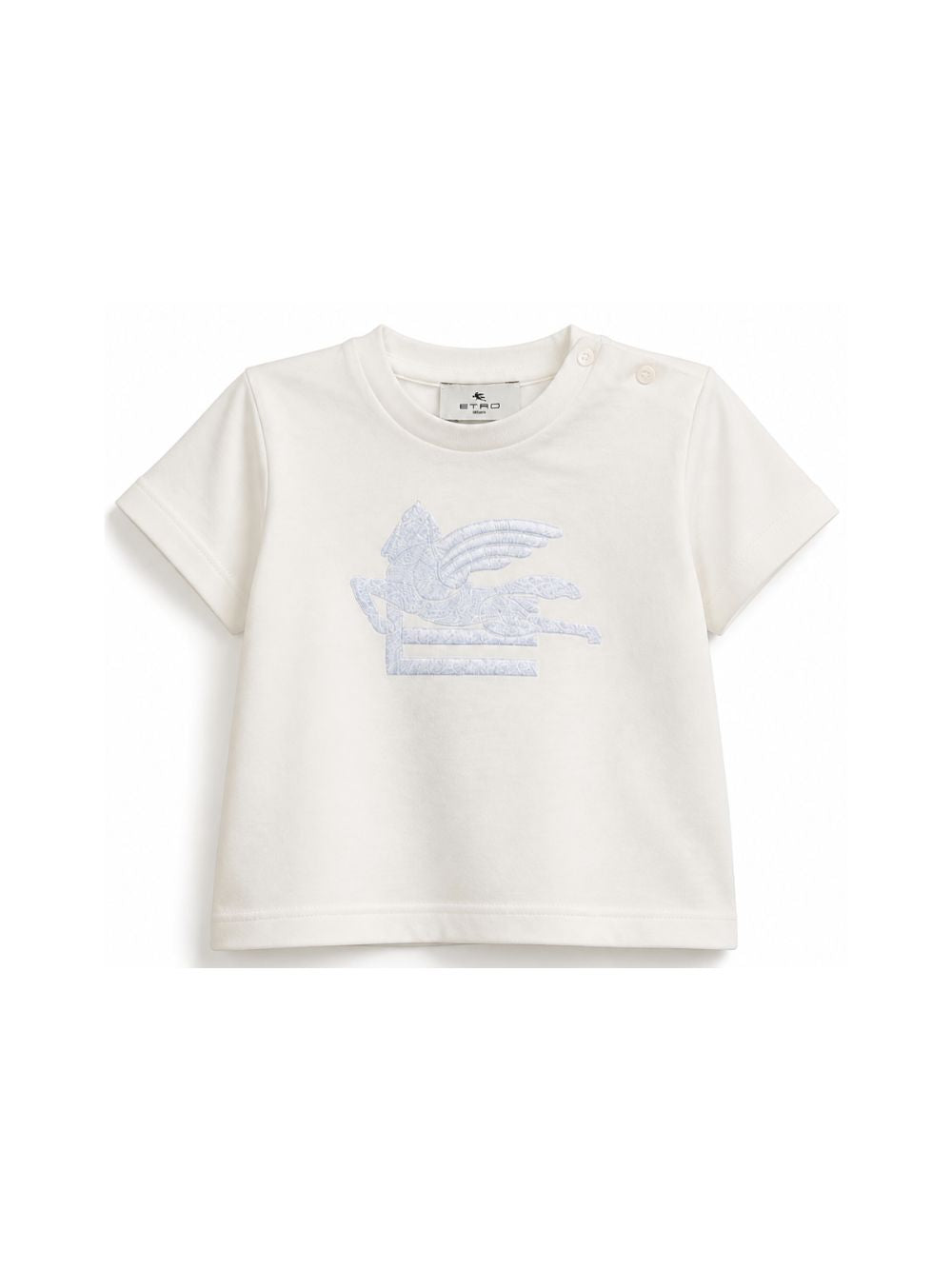 T-shirt per neonato Etro Kids bianca con motivo Equestrian Knight GZ8301 Z3672 102 ETRO KIDS 