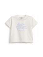 T-shirt per neonato Etro Kids bianca con motivo Equestrian Knight GZ8301 Z3672 102 ETRO KIDS 