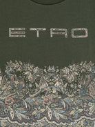 T-shirt per bambino Etro Kids verde con stampa floreale GZ8A31 Z3672 70J ETRO KIDS 