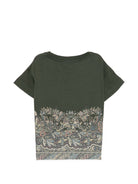 T-shirt per bambino Etro Kids verde con stampa floreale GZ8A31 Z3672 70J ETRO KIDS 