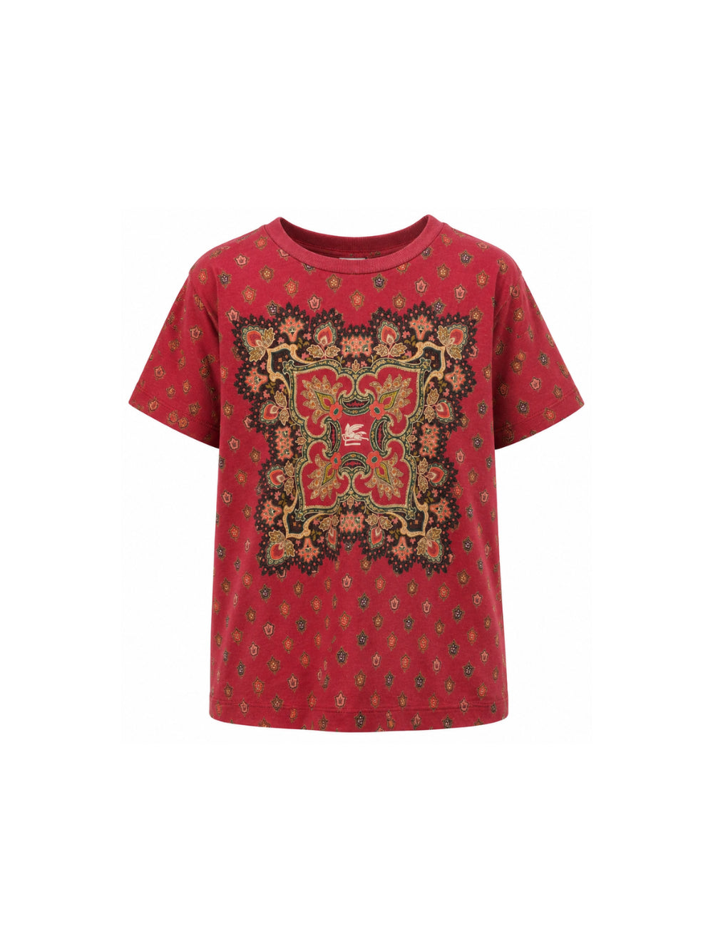 T-shirt per bambino Etro Kids rossa con stampa Paisley sul davanti GZ8H01 Z3693 52C ETRO KIDS 