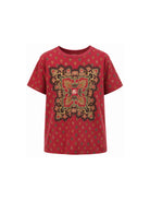 T-shirt per bambino Etro Kids rossa con stampa Paisley sul davanti GZ8H01 Z3693 52C ETRO KIDS 
