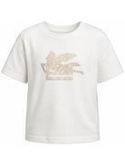 T-shirt per bambino Etro Kids bianca con motivo Pegaso GZ8H21 Z3672 102 ETRO KIDS 