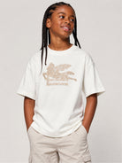 T-shirt per bambino Etro Kids bianca con motivo Pegaso GZ8H21 Z3672 102 ETRO KIDS 