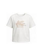 T-shirt per bambino Etro Kids bianca con motivo Pegaso GZ8H21 Z3672 102 ETRO KIDS 