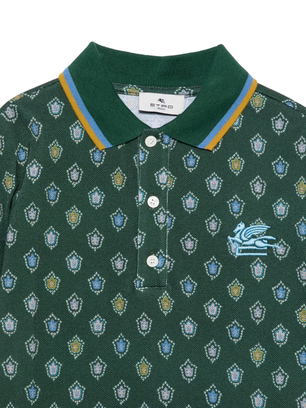 T-shirt per bambino Etro Kids verde con stampa floreale all-over GZ8H31 Z4106 719MC ETRO KIDS 