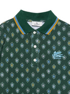 T-shirt per bambino Etro Kids verde con stampa floreale all-over GZ8H31 Z4106 719MC ETRO KIDS 