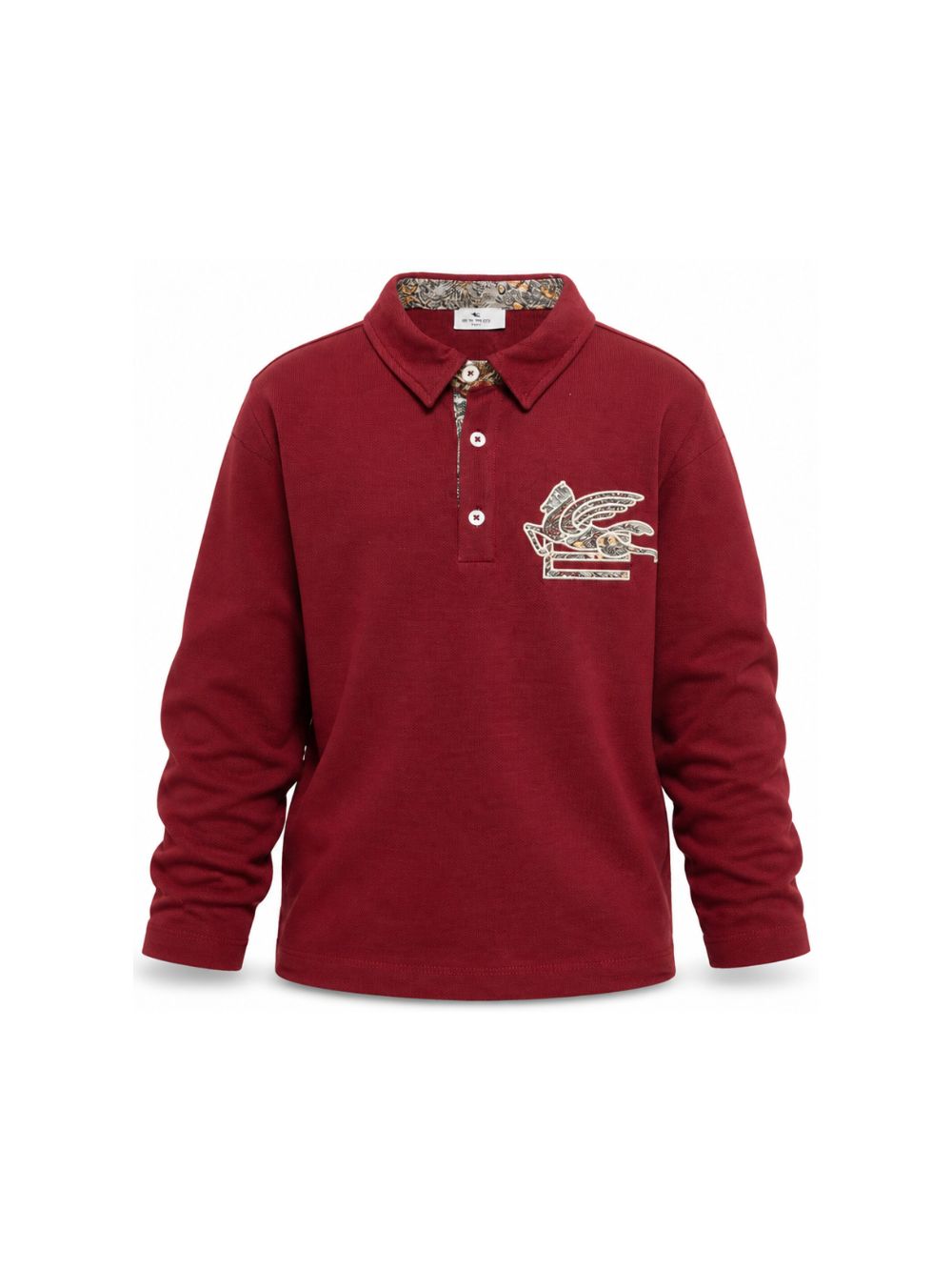 T-shirt per bambino Etro Kids rosso con colletto stile polo GZ8H41 Z0022 52C ETRO KIDS 