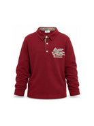 T-shirt per bambino Etro Kids rosso con colletto stile polo GZ8H41 Z0022 52C ETRO KIDS 